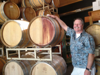 Captain Dennis visiting Paso Robles wineries to personally select wines for your custom charter.
